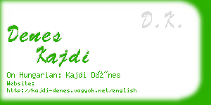 denes kajdi business card